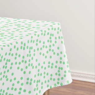 Green Confetti / Polkadots Tablecloth