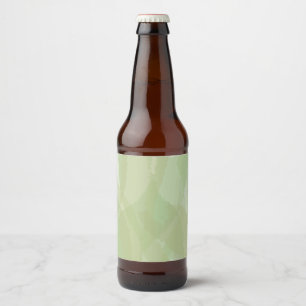 Green, cool, trendy watercolor abstract pattern beer bottle label
