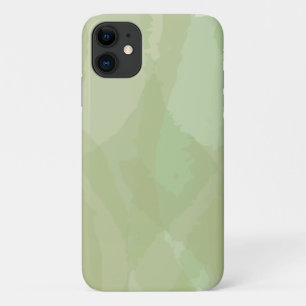 Green, cool, trendy watercolor abstract pattern iPhone 11 case