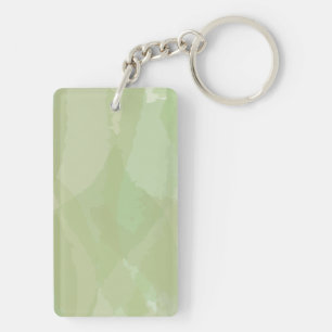 Green, cool, trendy watercolor abstract pattern key ring