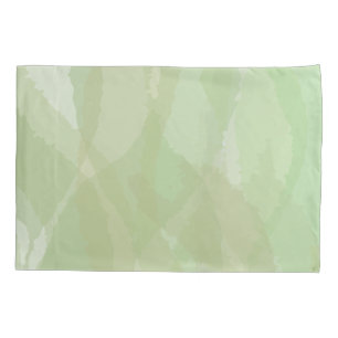 Green, cool, trendy watercolor abstract pattern pillowcase