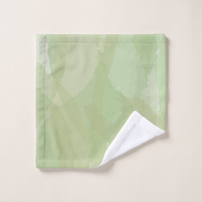 Green, cool, trendy watercolor abstract pattern wash cloth (Wash Cloth)