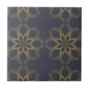 Green, cool, unique, trendy flower abstraction ceramic tile