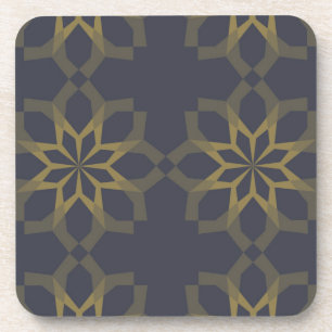 Green, cool, unique, trendy flower abstraction coaster