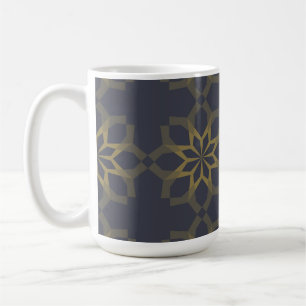 Green, cool, unique, trendy flower abstraction coffee mug