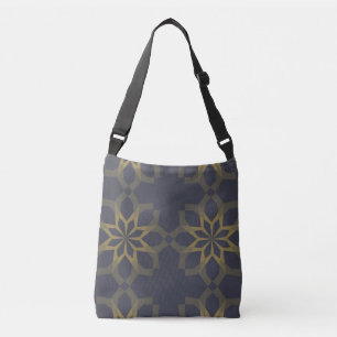 Green, cool, unique, trendy flower abstraction crossbody bag