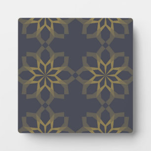Green, cool, unique, trendy flower abstraction plaque