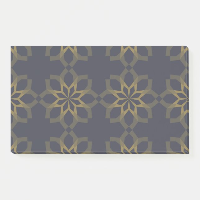 Green, cool, unique, trendy flower abstraction post-it notes (Front)