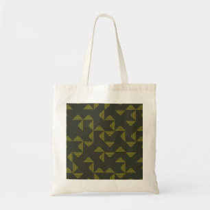 Green, cool, unique, trendy triangles pattern tote bag