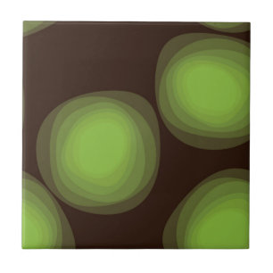 Green, cool, unique, trendy, urban flower abstract ceramic tile