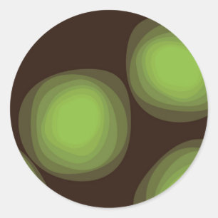 Green, cool, unique, trendy, urban flower abstract classic round sticker