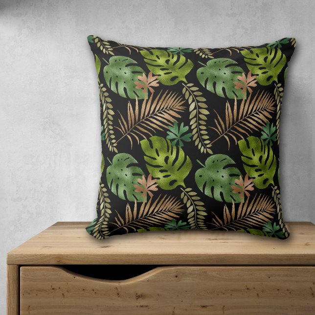 Green Copper Fern Leaf Pattern Cushion (Creator Uploaded)