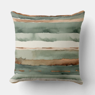 green, copper patina and white cushion