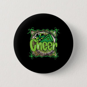 Green Coquette Cheer Cheerleader Pom Megaphone Gir 6 Cm Round Badge