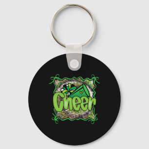 Green Coquette Cheer Cheerleader Pom Megaphone Gir Key Ring