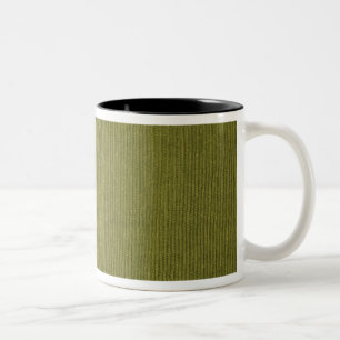 Green Corduroy Two-Tone Coffee Mug