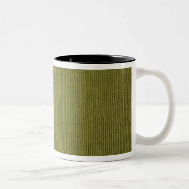 Green Corduroy Two-Tone Coffee Mug (Right)