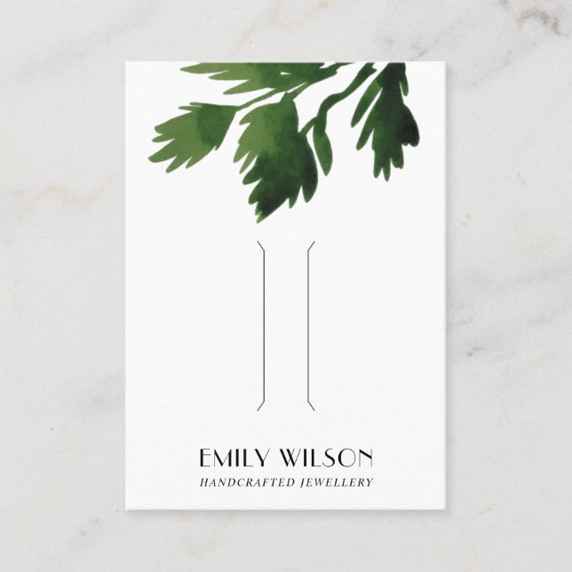 GREEN CORIANDER HAIR CLIP DISPLAY CARD (Front)