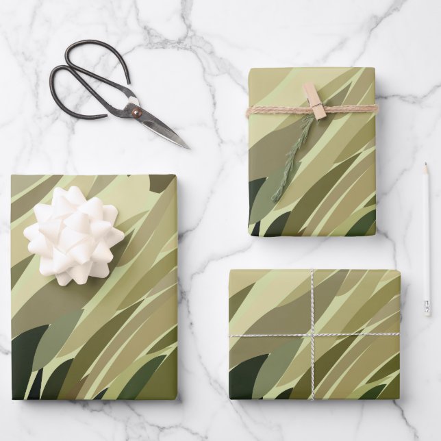 Green Cornfield Plant  Wrapping Paper Sheet (Front)