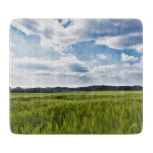 Green Cornfields and Blue Skies Cutting Board
