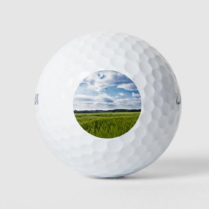Green Cornfields and Blue Skies Golf Balls