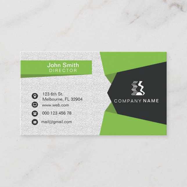 Green Corporate Business Card (Front)