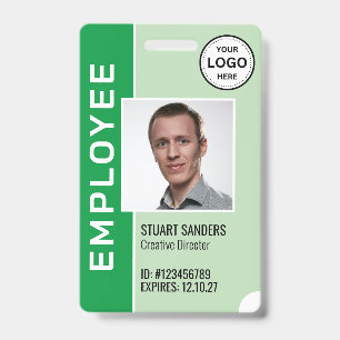 Green Corporate Logo Employee Photo Badge ID Badge
