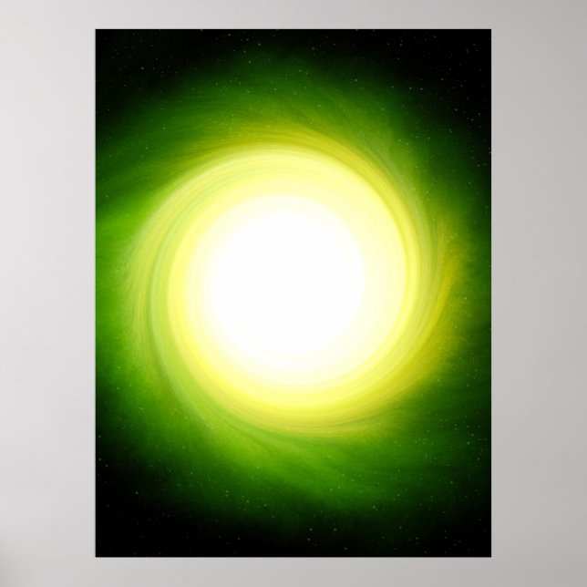 Green Cosmic Black Hole Poster (Front)
