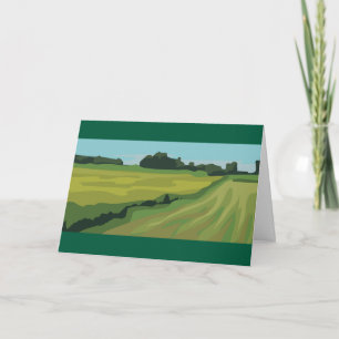 Green Countryside Landscape Card