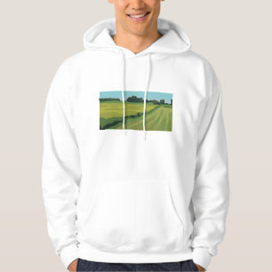 Green Countryside Landscape Hoodie