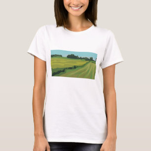 Green Countryside Landscape T-Shirt