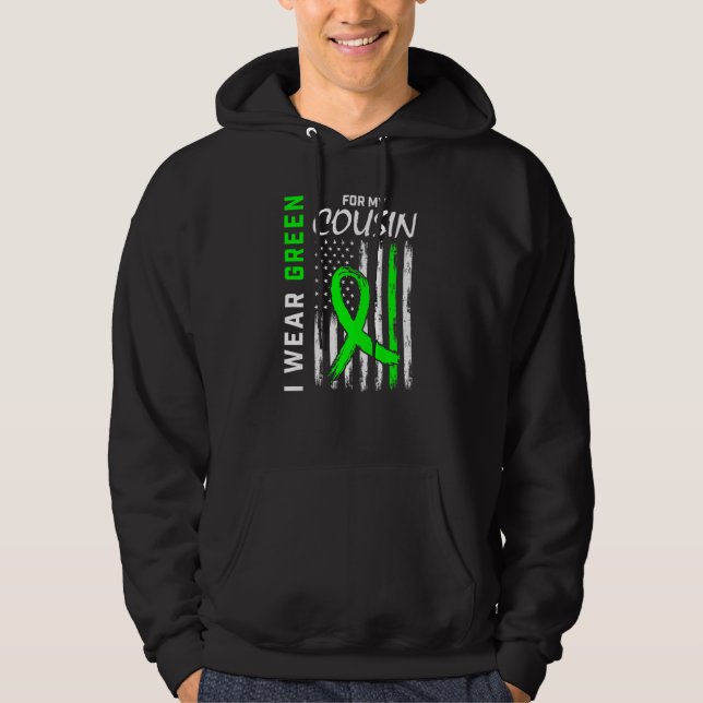 Green Cousin Kidney Disease Cerebral Palsy Awarene Hoodie (Front)