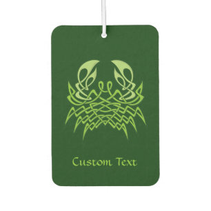 Green Crab Celtic Knot Car Air Freshener
