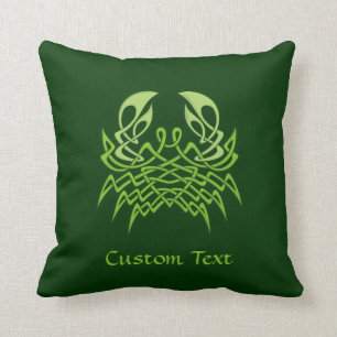 Green Crab Celtic Knot Cushion