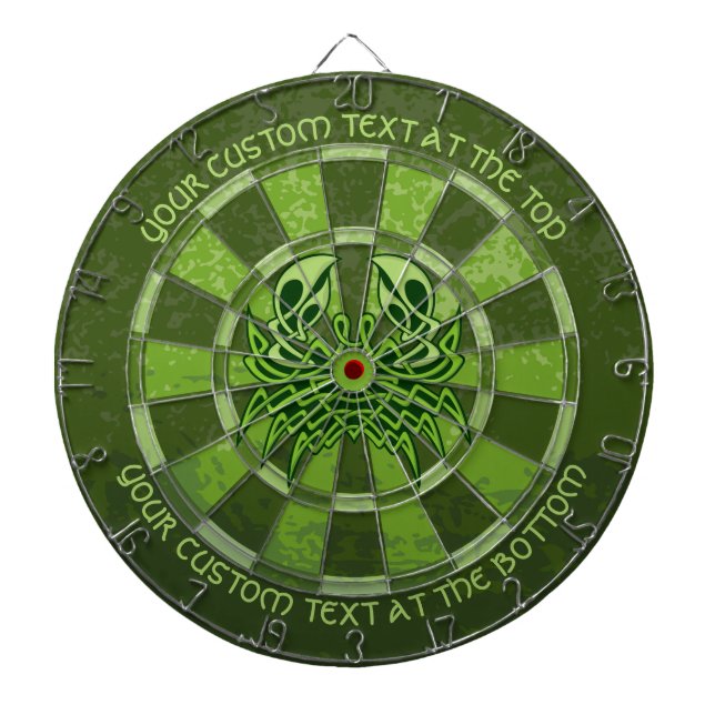 Green Crab Celtic Knot  Dart Board (Front)