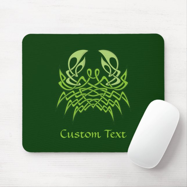 Green Crab Celtic Knot Mouse Pad (With Mouse)