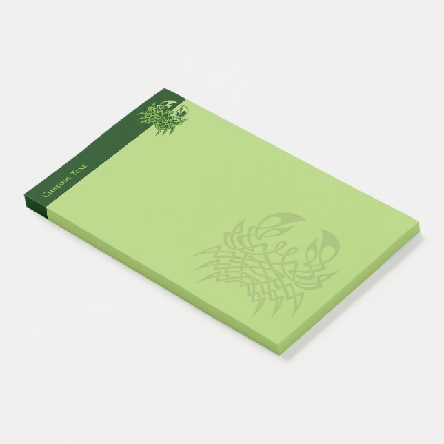 Green Crab Celtic Knot Post-it Notes (Angled)