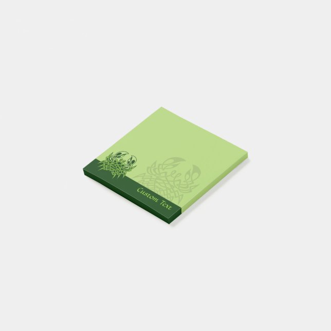 Green Crab Celtic Knot Post-it Notes (Angled)