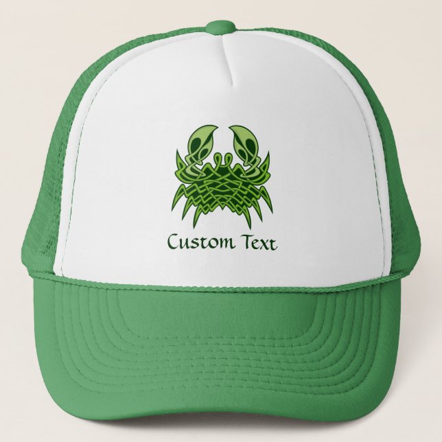 Green Crab Celtic Knot Trucker Hat (Front)