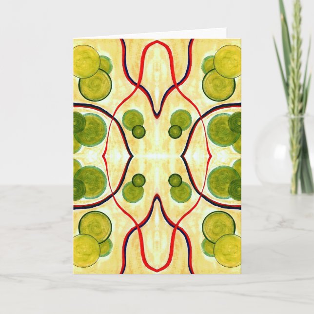 Green Cream Float Greeting Card (Front)