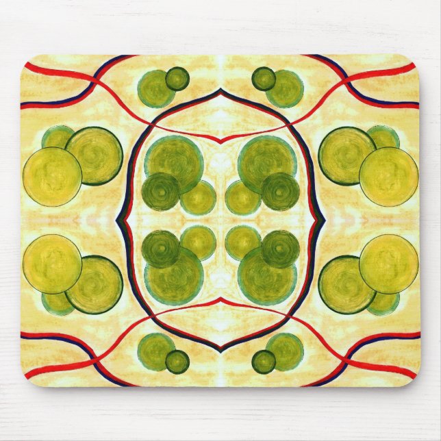Green Cream Float Mousepad (Front)