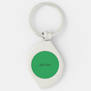 Green Create Your Own Add Text button Key Ring