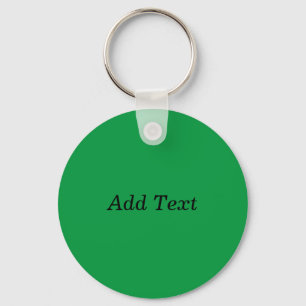 Green Create Your Own Add Text button Key Ring