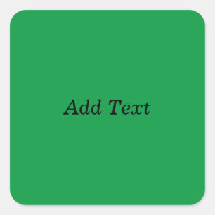 Green Create Your Own Add Text button Square Sticker