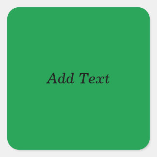 Green Create Your Own Add Text button Square Sticker