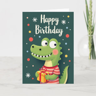 Green Creature Birthday Card