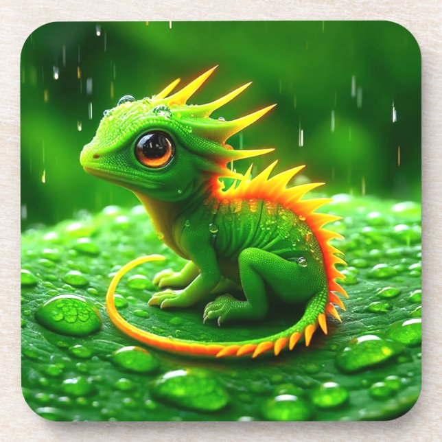 Green Creature Coaster (Front)