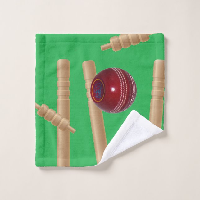 Green Cricket Ball Wickets, Washcloth Wash Cloth (Wash Cloth)
