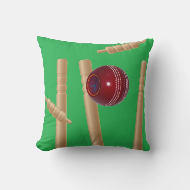 Green Cricket Design, Cushion (Front)