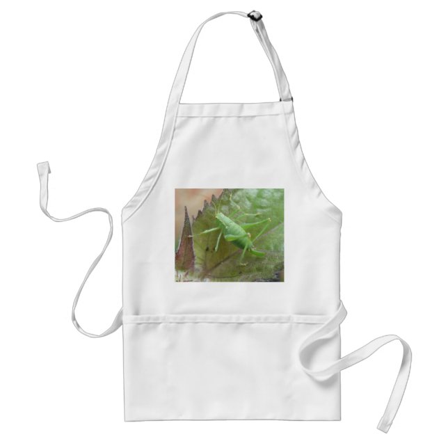 Green Cricket on a Leaf Apron (Front)